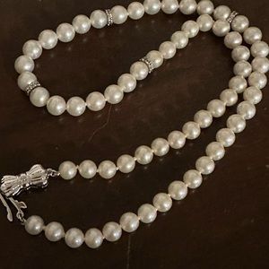 Pearl and diamond necklace from Jared
